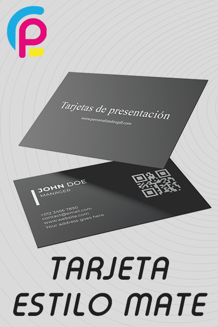 TARJETAS CON ACABADO MATE